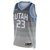 Camiseta Hombre NBA Utah Jazz Lauri Markkanen 2025-26 Nike City Edition Gris Swingman